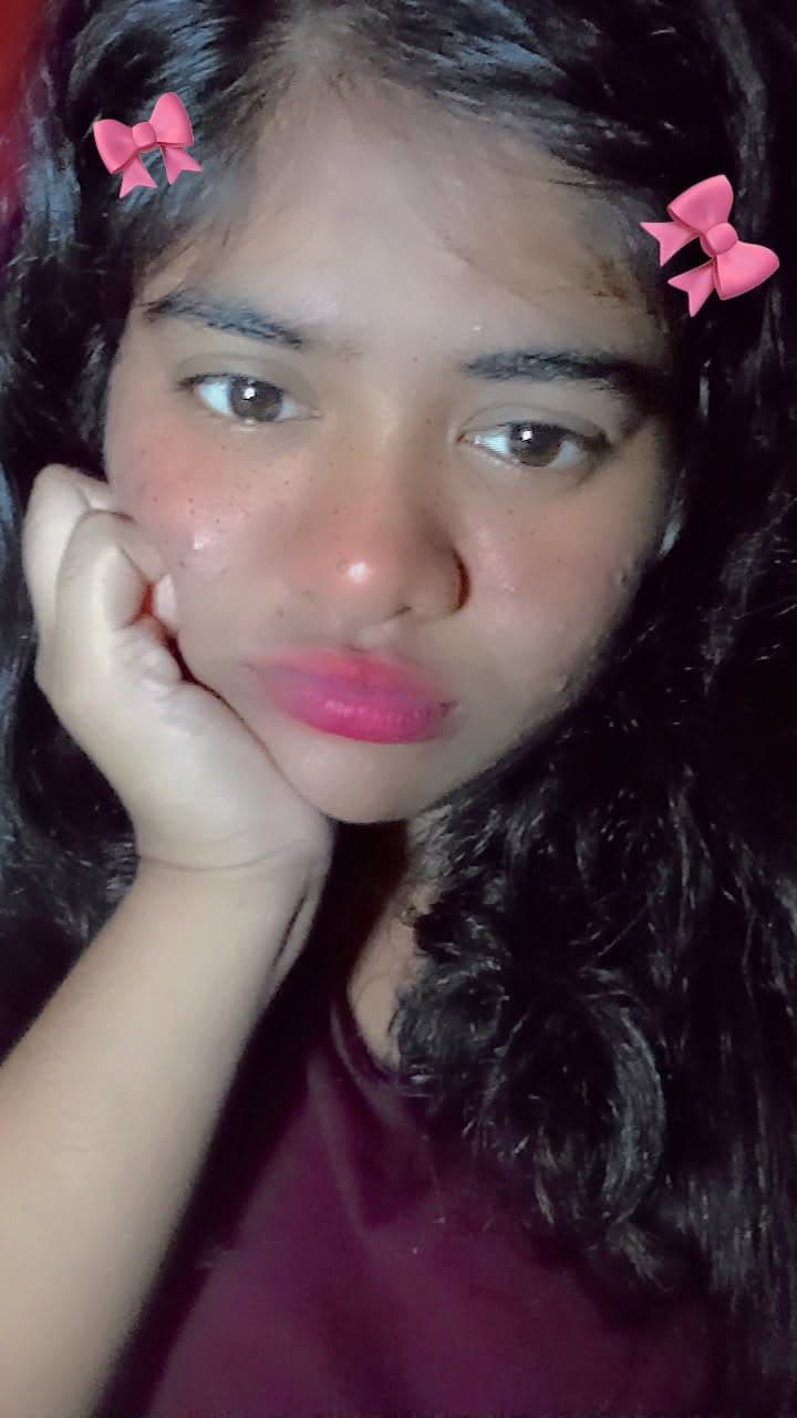 Joyful expression with pink accents